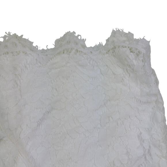 Lulus Romantic Atmosphere White Lace Halter Straight Leg Jumpsuit Women's Size S - Picture 6 of 12